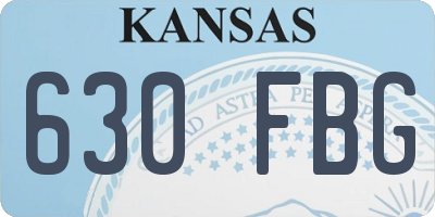 KS license plate 630FBG