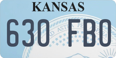 KS license plate 630FBO