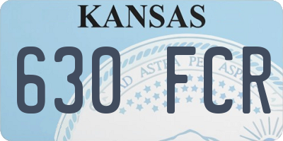 KS license plate 630FCR