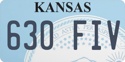 KS license plate 630FIV