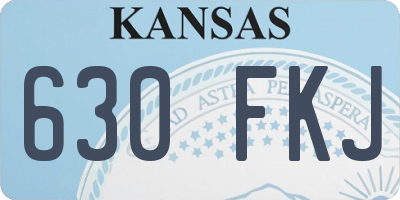KS license plate 630FKJ