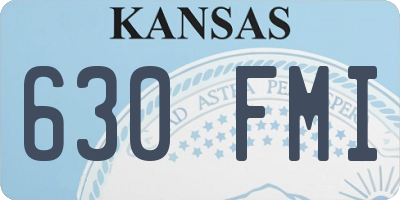 KS license plate 630FMI