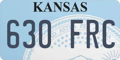 KS license plate 630FRC