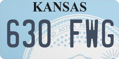 KS license plate 630FWG