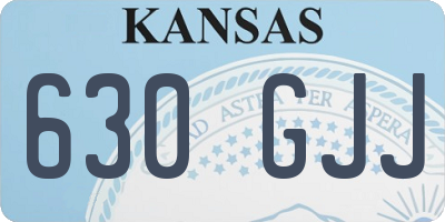 KS license plate 630GJJ