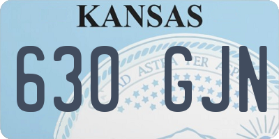 KS license plate 630GJN