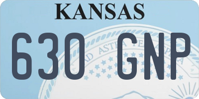 KS license plate 630GNP