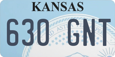 KS license plate 630GNT