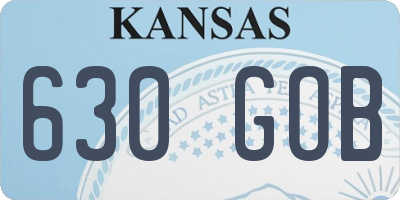 KS license plate 630GOB