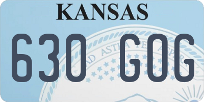 KS license plate 630GOG