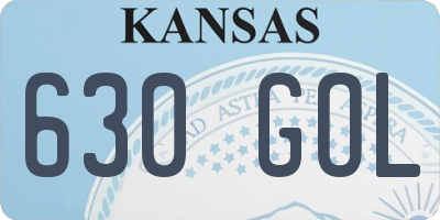 KS license plate 630GOL