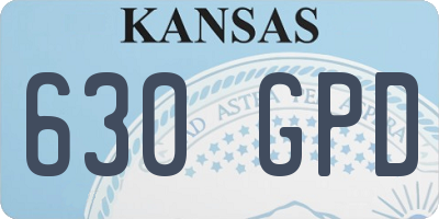 KS license plate 630GPD