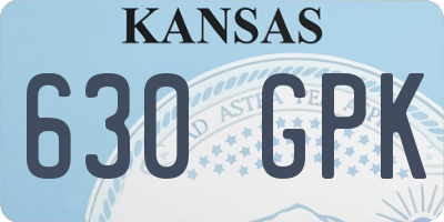 KS license plate 630GPK