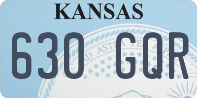 KS license plate 630GQR