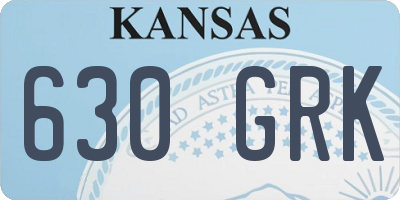 KS license plate 630GRK