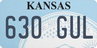 KS license plate 630GUL
