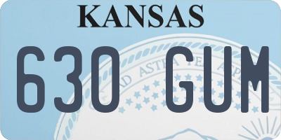 KS license plate 630GUM