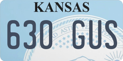 KS license plate 630GUS