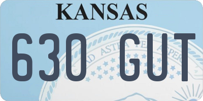 KS license plate 630GUT
