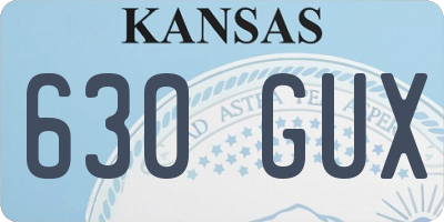 KS license plate 630GUX