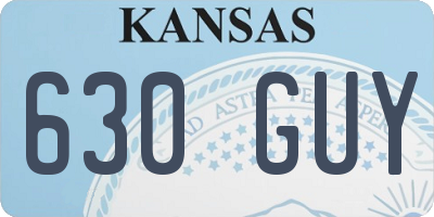 KS license plate 630GUY
