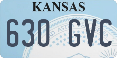 KS license plate 630GVC