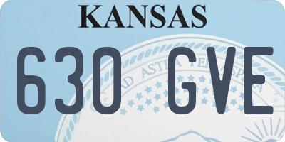 KS license plate 630GVE