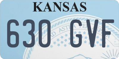 KS license plate 630GVF
