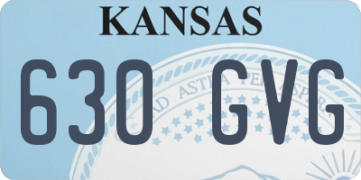 KS license plate 630GVG
