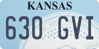 KS license plate 630GVI