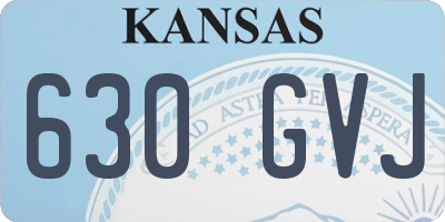KS license plate 630GVJ
