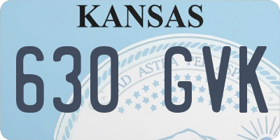 KS license plate 630GVK