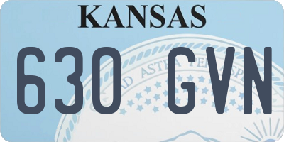 KS license plate 630GVN