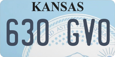 KS license plate 630GVO