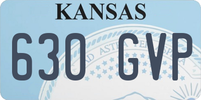 KS license plate 630GVP
