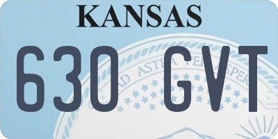 KS license plate 630GVT