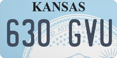 KS license plate 630GVU
