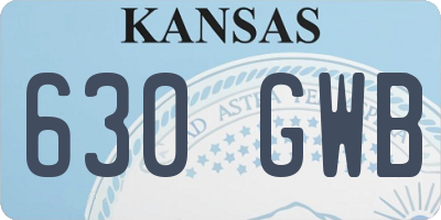 KS license plate 630GWB