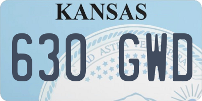 KS license plate 630GWD