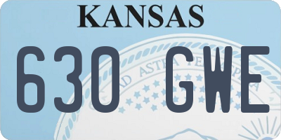 KS license plate 630GWE