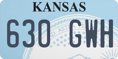 KS license plate 630GWH