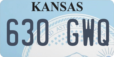 KS license plate 630GWQ