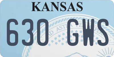 KS license plate 630GWS