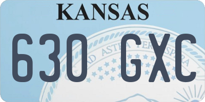 KS license plate 630GXC