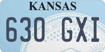 KS license plate 630GXI