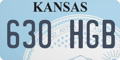 KS license plate 630HGB