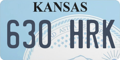KS license plate 630HRK