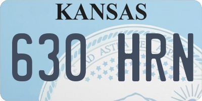 KS license plate 630HRN
