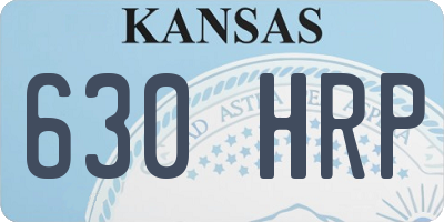 KS license plate 630HRP