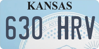 KS license plate 630HRV